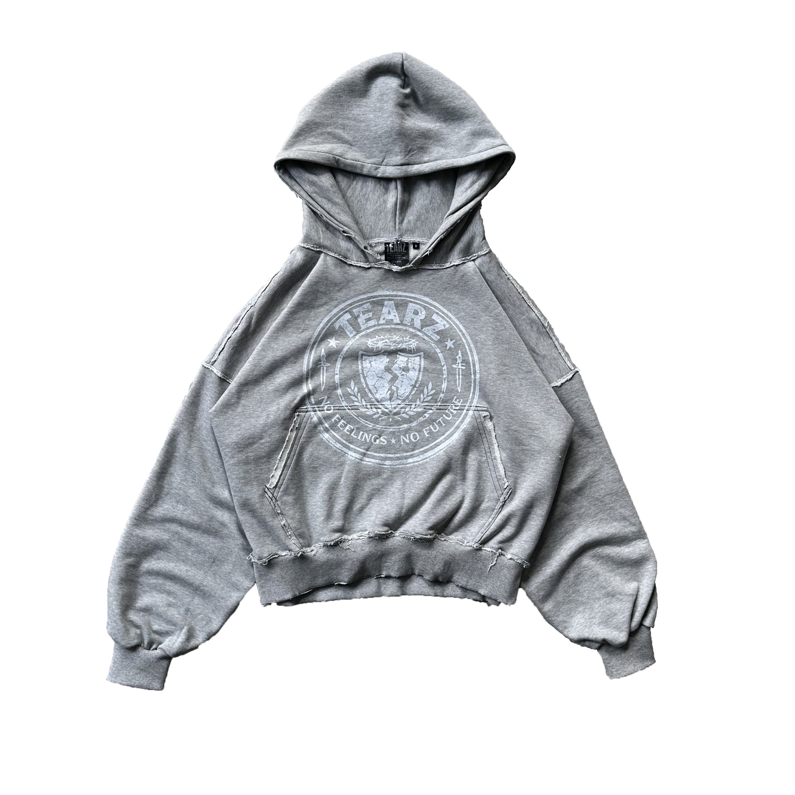 HOODIE "NO FEELINGS" DISTRESSED