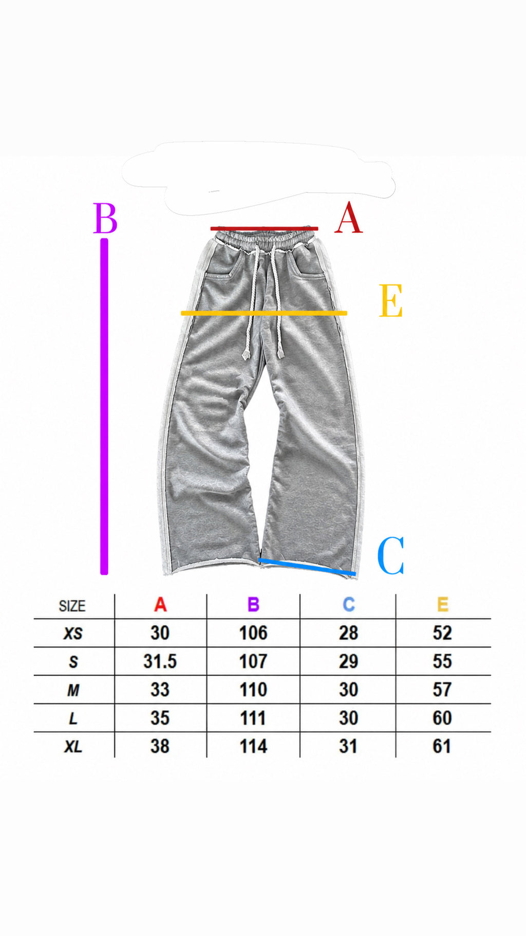 GREY FLARED SWEATPANTS TEXTURED SEAMS